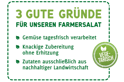 Drei gute Gründe für unseren Farmersalat